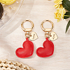 2Pcs Minimalist Leather Heart Earphone Case Keychain Bag Backpack Pendant Car Purse Keyring Charm KEYC-CL0001-60-3