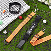 BENECREAT 4Pcs 2 Styles Polyester Football Referee Chain Clips Cord Bracelets Set BJEW-BC0001-30-5