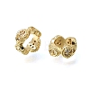Brass Micro Pave Clear Cubic Zirconia Beads KK-K427-02B-G-1