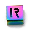 Ion Plating(IP) 304 Stainless Steel Square Slide Charms STAS-L132-07R-M-1