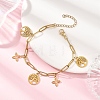 304 Stainless Steel Charm Bracelets BJEW-JB12820-4