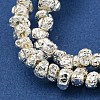 Electroplated Natural Lava Rock Beads Strands G-I360-U02-04-3