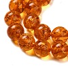 Resin Imitation Amber Beads Strands RESI-Z017-01C-3