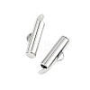 SHEGRACE Brass Slide On End Clasp Tubes XGRQ1R207-357P-2