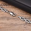 304 Stainless Steel Link Chain Bracelets for Men WGDE8BC-01-3