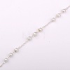 Handmade Round Glass Pearl Beads Chains for Necklaces Bracelets Making AJEW-JB00056-01-1