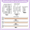 6 Bags Stainless Steel Door Lock Strikes Plate Set For Protections FIND-GO0004-45-2
