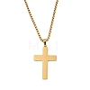 201 Stainless Steel Religion Pendant Box Chain Necklaces for Women NJEW-U018-02G-02-1