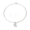 Brass with ABS Imitation Pearl Charm Bangles BJEW-Q350-05A-P-1