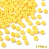 100Pcs Opaque Acrylic Beads MACR-YW0003-84F-1