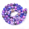 Natural Fire Crackle Agate Beads Strands X-G-S346-8mm-11-2