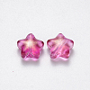 Spray Painted Glass Beads GLAA-R211-04-D05-3