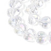Electroplate Transparent Glass Beads Strands EGLA-B012-AB10-3