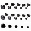 10Pcs 5 Styles 304 Stainless Steel Stud Earrings EJEW-SC0002-28-1
