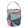 Oxford Zipper Knitting Bucket Bag with Handle PW-WG42386-01-1