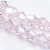 Transparent Electroplate Glass Beads Strands GLAA-F029-4mm-A26-3