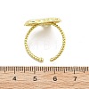 Heart Brass Cuff Rings for Women RJEW-C123-09G-5