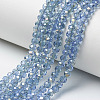 Electroplate Transparent Glass Beads Strands EGLA-A034-T2mm-H15-1