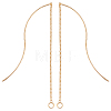 10Pcs Brass Chain Stud Earring Findings KK-BBC0004-08-1
