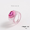 Resin Enamel and Glass Finger Rings FS-WG51DC4-01-4