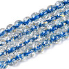 Crackle Transparent Glass Beads Strands X1-GLAA-N030-8mm-01E-1