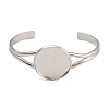 Rack Plating Brass Open Cuff Bangle Making KK-M098-01P-2