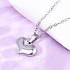 Heart 304 Stainless Steel Pendant Necklaces NJEW-H059-17P-2