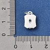 Brass Micro Pave Clear Cubic Zirconia Charms KK-D110-05S-3