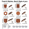 24Pcs 6 Style Wood Stud Earring Findings WOOD-AR0001-32-2