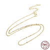 925 Sterling Silver Cable Chains Necklace for Women STER-I021-09G-1