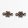 Tibetan Style Chinese Knot Alloy Links connectors TIBE-Q035-077AB-NR-2