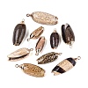Electroplate Natural Spiral Shell Pendants SSHEL-Q100-48G-1