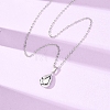 304 Stainless Steel Teardrop Pendant Cable Chain Necklaces for Men Women NJEW-K308-02B-P-2