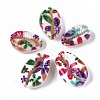 Printed Natural Cowrie Shell Beads SSHEL-R047-01-C04-2