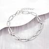 304 Stainless Steel Oval Link Chain Bracelet & Necklace Jewelry Sets SJEW-L199-03P-2