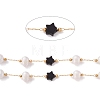 Natural Black Agate Star and Pearl Beaded Chains CHS-I018-01G-05-4