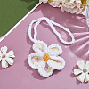 1Pc Polyester Flower Pendant Decorations HJEW-SC0003-02B-4