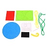 The Earth Day Theme DIY Non Woven Cloth Cartoon Earth-shaped Bag Kits DIY-WH0265-34-3