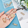 12Pcs 2 Colors Brass Micro Pave Clear Glass Connector Charms FIND-AR0002-40-3