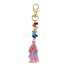 Polycotton Tassel Pendant Decorations HJEW-JM02188-4