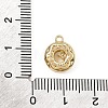 Brass Micro Pave Clear Cubic Zirconia Charms CU-CBA3D76-17G-3