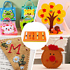 20 Sheets 5 Colors Square Felt Fabric DIY-CY0003-35B-6