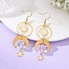 Celestial Brass & 304 Stainless Steel Dangle Drop Earrings for Women EJEW-JE07345-01-1