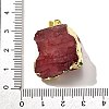 Raw Rough Natural Dyed Quartz Crystal Pendants G-G895-05LG-08-3