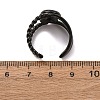 304 Stainless Steel Cuff Ring Components STAS-P454-01A-B-3