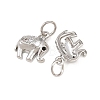 Brass Micro Pave Clear Cubic Zirconia Charms KK-H292-56A-P-2