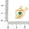 Valentine's Day Brass Micro Pave Cubic Zirconia Pendants KK-D258-10G-01-3