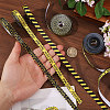 5Rolls 5 Styles Polyester Grosgrain Ribbon OCOR-CA0001-39-3