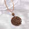Boho Woven Wood Beads Pendant Long Necklaces WD-CBA76F6-01B-2