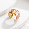 304 Stainless Steel Enamel Cuff Open Rings WG35DFF-05-1